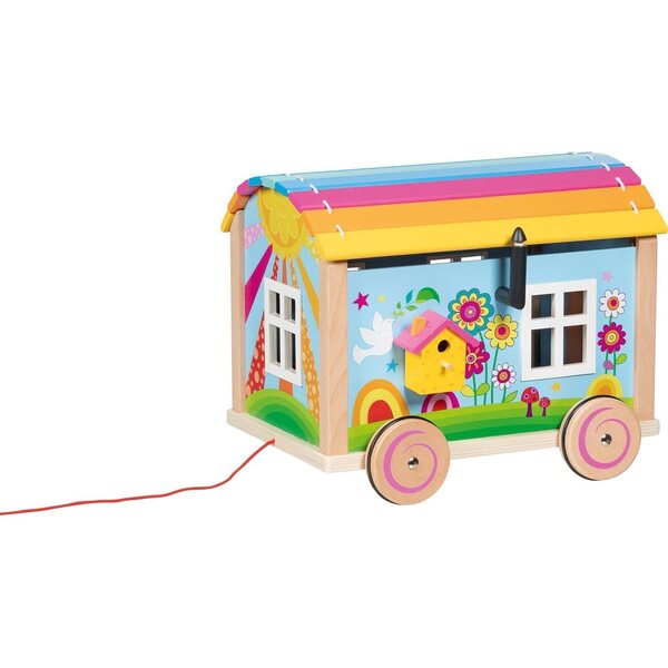 Caravan Spirit Goki – Puppenhaus aus Holz mit 12 Zubehörteilen, kreatives Spiel für Kinder