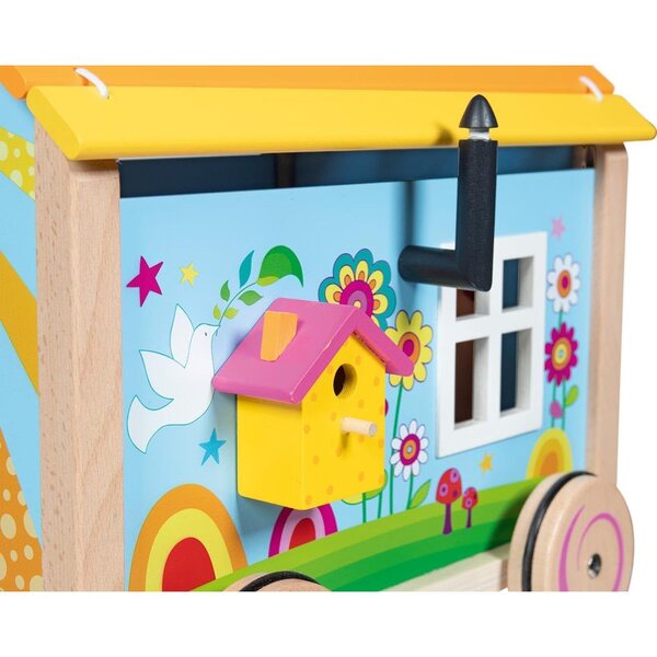 Caravan Spirit Goki – Puppenhaus aus Holz mit 12 Zubehörteilen, kreatives Spiel für Kinder