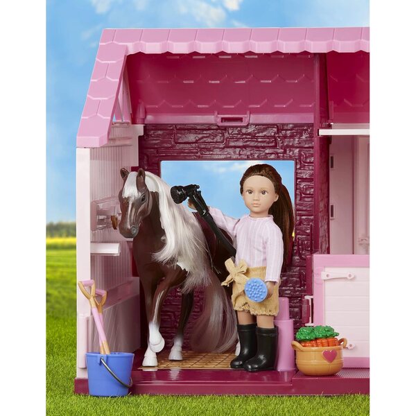 Lori - Stall- und Pferdeset mit Philippa 15 cm Puppe und Spielzubehör für Kinder ab 3 Jahren