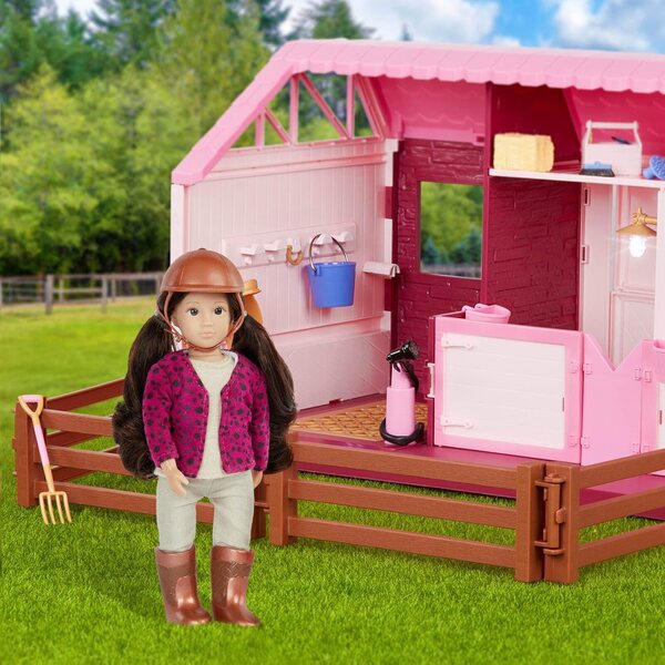 Lori - Stall- und Pferdeset mit Philippa 15 cm Puppe und Spielzubehör für Kinder ab 3 Jahren