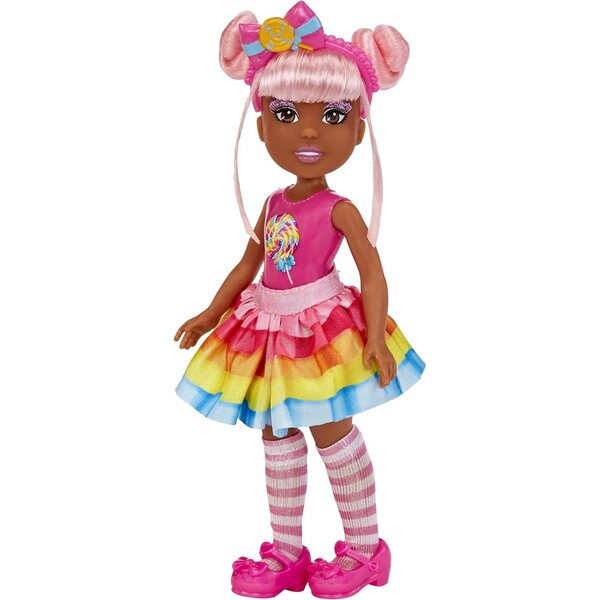 MGA Dream Bella Jaylen 14 cm große Prinzessinnenpuppe mit rosa Haaren und Süßigkeitenduft
