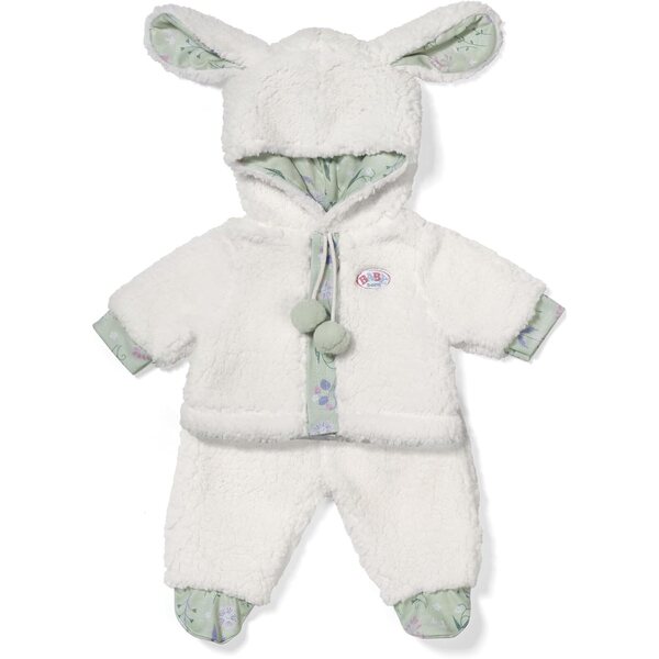 BABY born Mouton Outfit mit Kleid, Hose und Kapuze für 43 cm Puppen