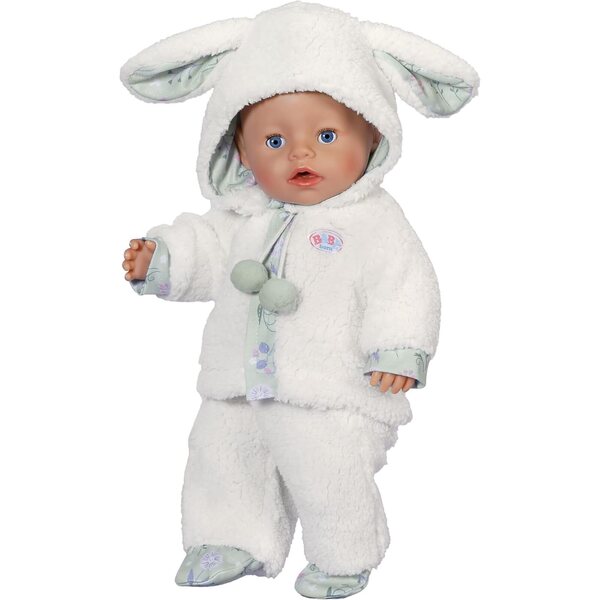 BABY born Mouton Outfit mit Kleid, Hose und Kapuze für 43 cm Puppen