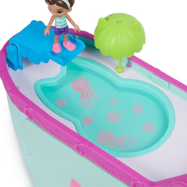Gabby Dollhouse Kreuzfahrtschiff mit Lichteffekten und 2 Figuren, 45 cm