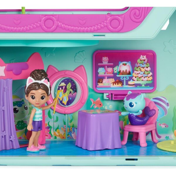 Gabby Dollhouse Kreuzfahrtschiff mit Lichteffekten und 2 Figuren, 45 cm