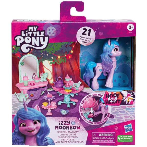 Hasbro My Little Pony Izzy Moonbow con 20 Accessori per L'Ora del Tè, da 3 Anni