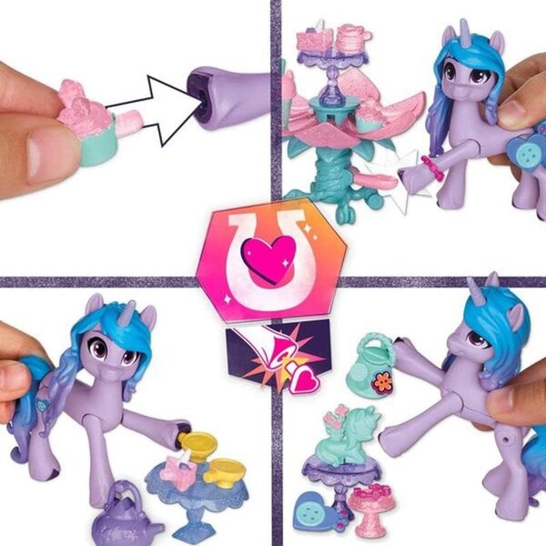Hasbro My Little Pony Izzy Moonbow con 20 Accessori per L'Ora del Tè, da 3 Anni