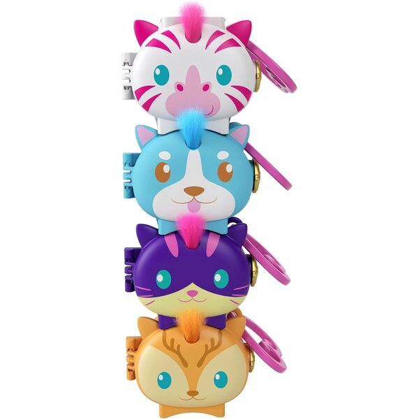Polly Pocket Pet-Sammelmedaillon: Tierset mit Zubehör und Spielen