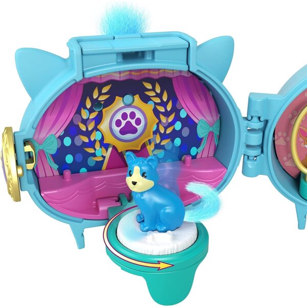 Polly Pocket Pet-Sammelmedaillon: Tierset mit Zubehör und Spielen