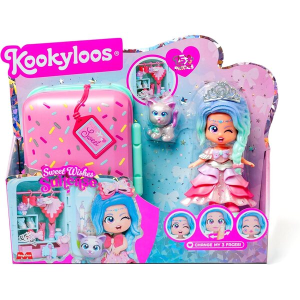 KOOKYLOOS Sweet Wishes: Modepuppen-Set mit Koffer, Accessoires und Tieren
