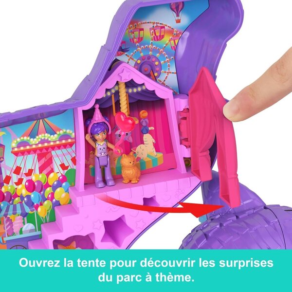 Polly Pocket Fête du Chaton – Piñata-Box mit 2 Aufklebern und 23 bunten Accessoires