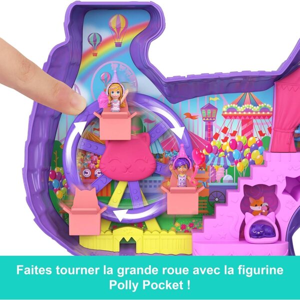 Polly Pocket Fête du Chaton – Piñata-Box mit 2 Aufklebern und 23 bunten Accessoires