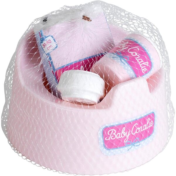 Baby Coralie Theo Klein Set: Topf, Windel und Flasche für Puppen 30-50 cm