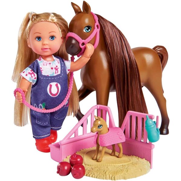 Simba Evi Love Horse Veterinary Clinic mit Puppen und Zubehör für Kinder