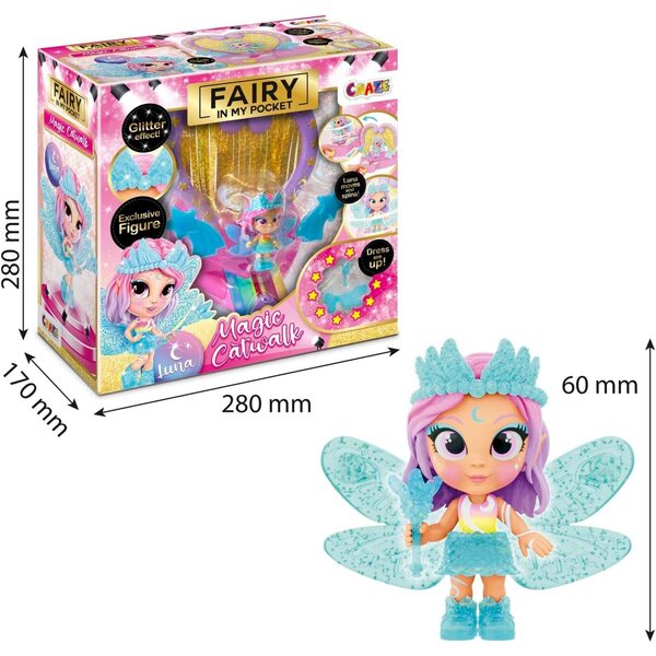 Craze Fairy in My Pocket Kit Magic Catwalk mit Fee und Zubehör – Spiele für Kinder