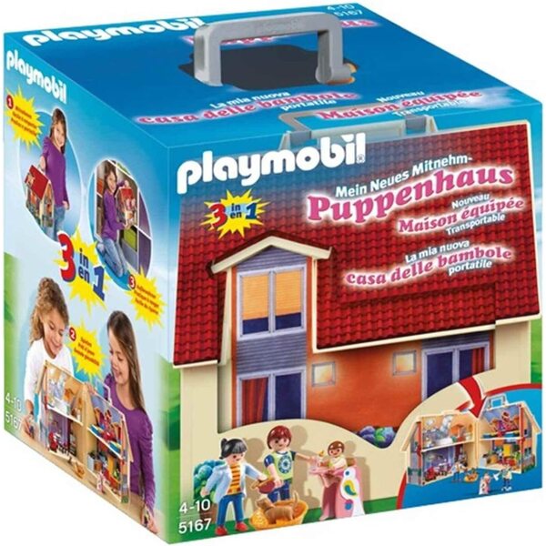 Playmobil Casa delle Bambole Trasportabile 5167 - Gioco per Bambini 4+ Anni