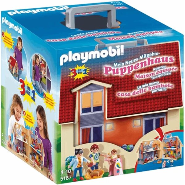 Playmobil Casa delle Bambole Trasportabile 5167 - Gioco per Bambini 4+ Anni