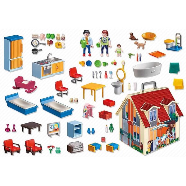 Playmobil Casa delle Bambole Trasportabile 5167 - Gioco per Bambini 4+ Anni