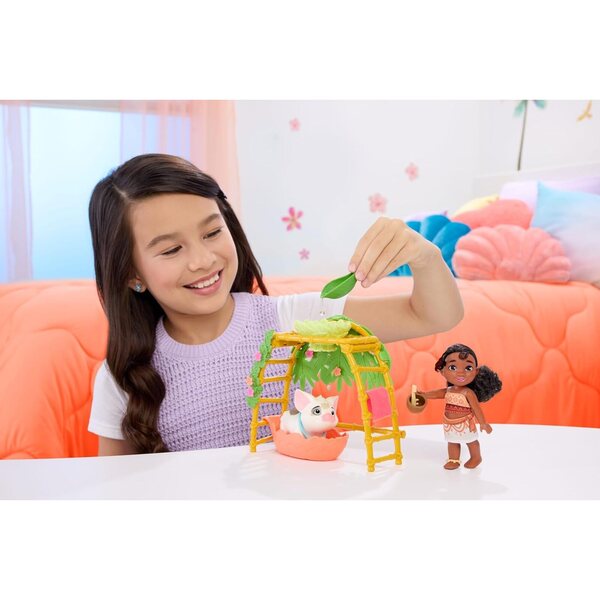 Mattel Disney Moana 2 Simea & Pua: Badespiel mit Puppen und mehr als 10 Zubehörteilen