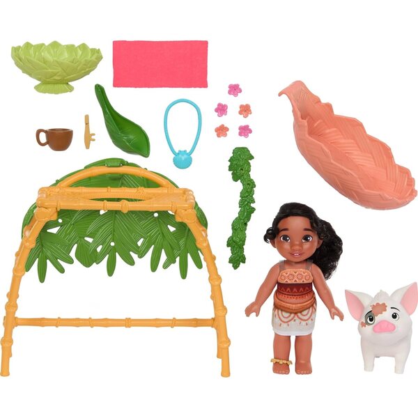 Mattel Disney Moana 2 Simea & Pua: Badespiel mit Puppen und mehr als 10 Zubehörteilen