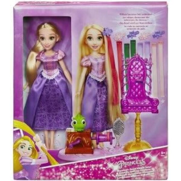 Rapunzel-Friseur-Kreativbox mit 30 cm großer Puppe und farbenfrohen Accessoires