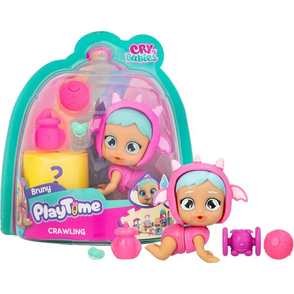 Cry Babies Playtime Bruny: Krabbelpuppe mit Zubehör und magischen Tränen