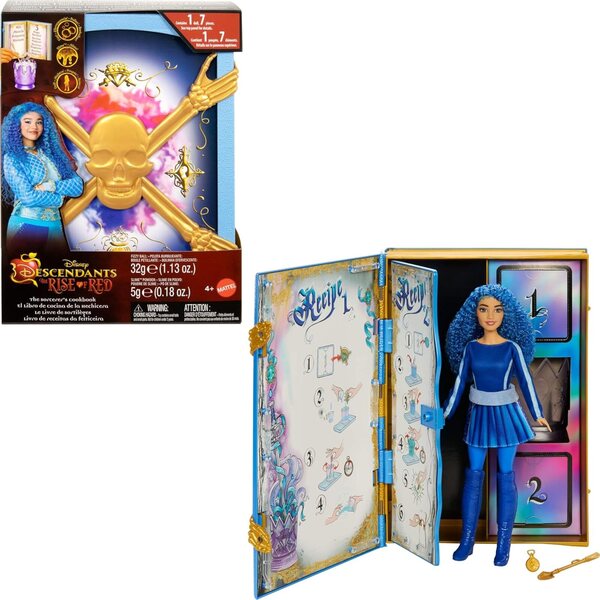 Mattel Disney Descendants Magic Kitchen mit Chloe Charming Puppen, Aschenputtels Tochter