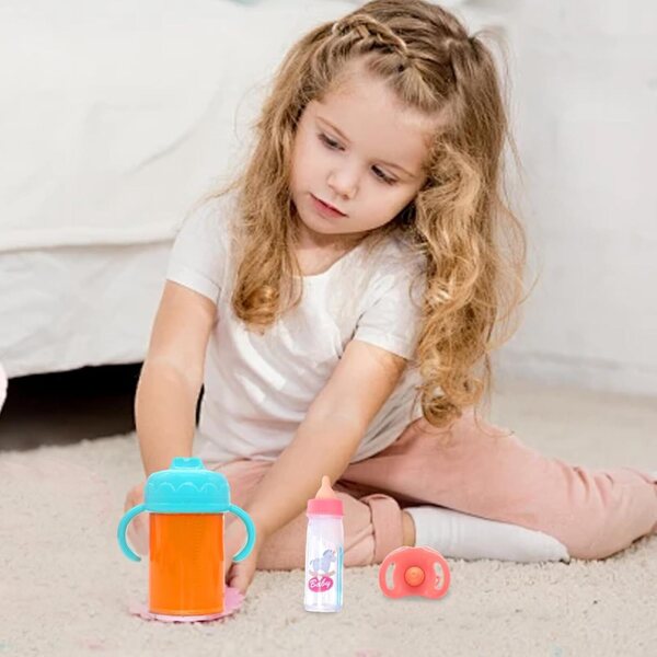 Set 6 Biberon Magici per Bambole con Tettarella - Gioco Sicuro per Bambini 3+