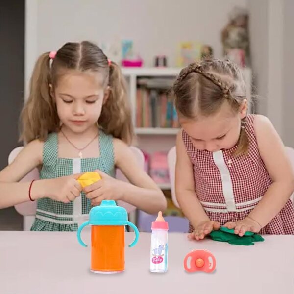 Set 6 Biberon Magici per Bambole con Tettarella - Gioco Sicuro per Bambini 3+