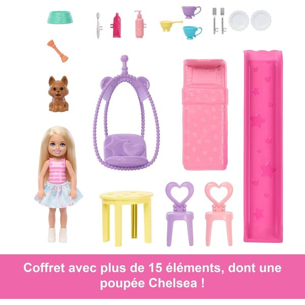 Chelseas wandelbares Maison mit über 5 Spielzonen und Zubehör inklusive