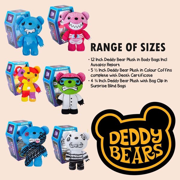 Deddybears Serie 3 – 30 cm großer Bär mit Sarg und einzigartiger Sterbeurkunde