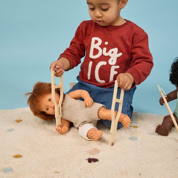 Set Miniland Béquilles e Bendaggio per Bambole - Inclusione e Empatia Educativa