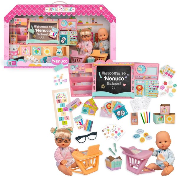 Nenuco Super Cole: Interaktives Schulset mit 2 Puppen und über 17 detaillierten Accessoires