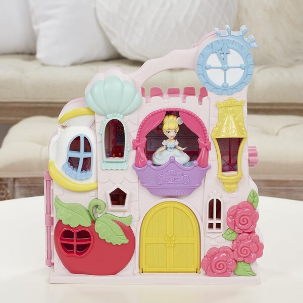 Disney Princess Mini-Prinzessinnenschloss mit Cinderella-Minipuppe 8 cm