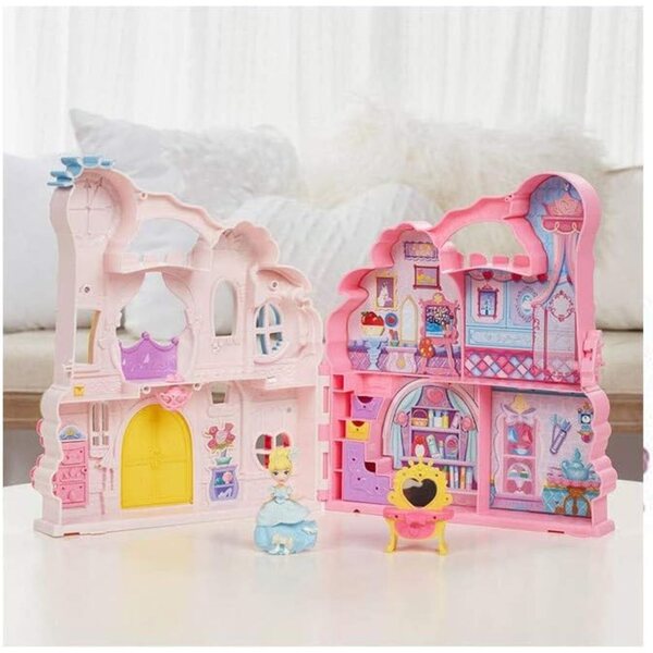 Disney Princess Mini-Prinzessinnenschloss mit Cinderella-Minipuppe 8 cm