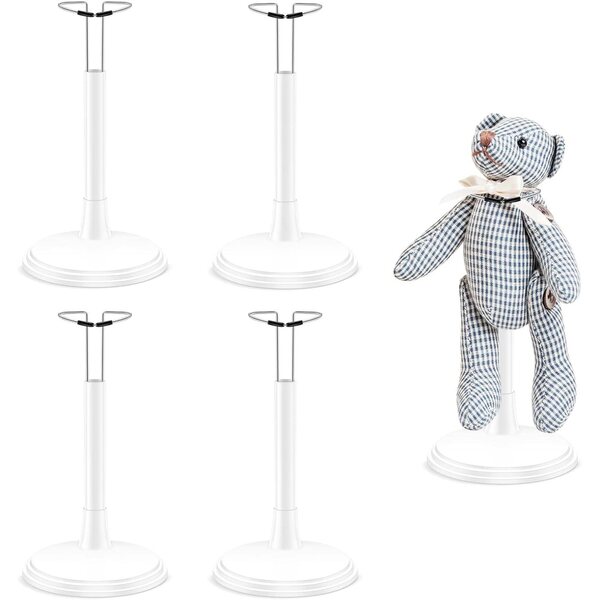 TOYANDONA Set 4 supporti regolabili per bambole da 25,4 a 40,6 cm - bianco
