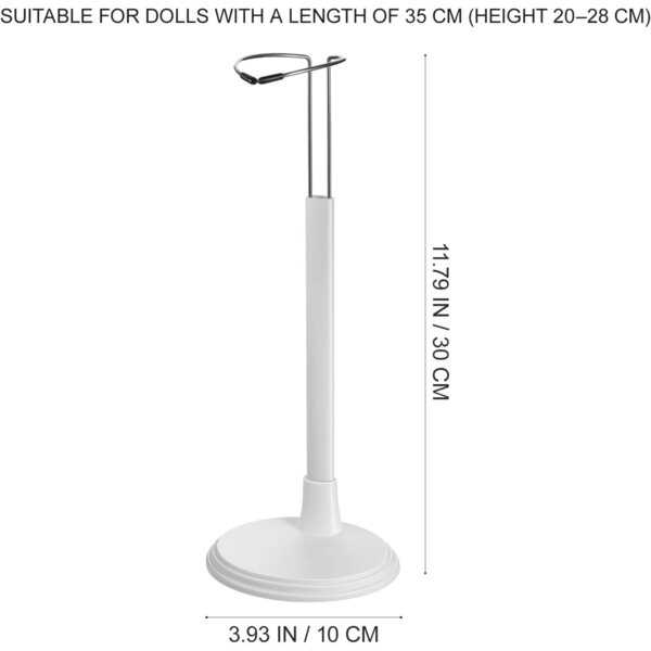 TOYANDONA Set 4 supporti regolabili per bambole da 25,4 a 40,6 cm - bianco