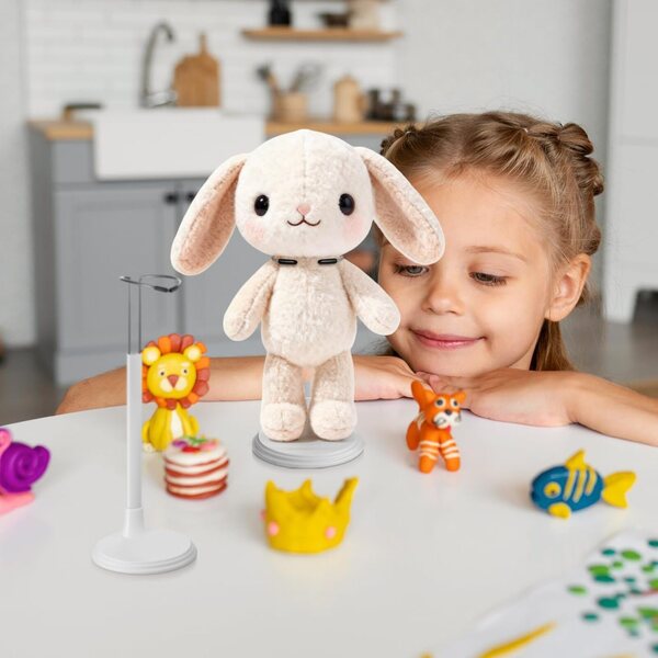 TOYANDONA Set 4 supporti regolabili per bambole da 25,4 a 40,6 cm - bianco