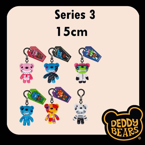 Deddy Bears S3 Blind Bag: Peluche 10 cm con Clip, 6 Personaggi da Collezionare