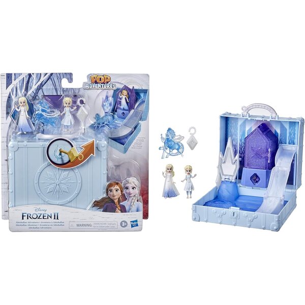 Disney Frozen 2 Ahtohallan Pop-Up-Spielset mit 2 Elsa- und Water-Nokk-Puppen