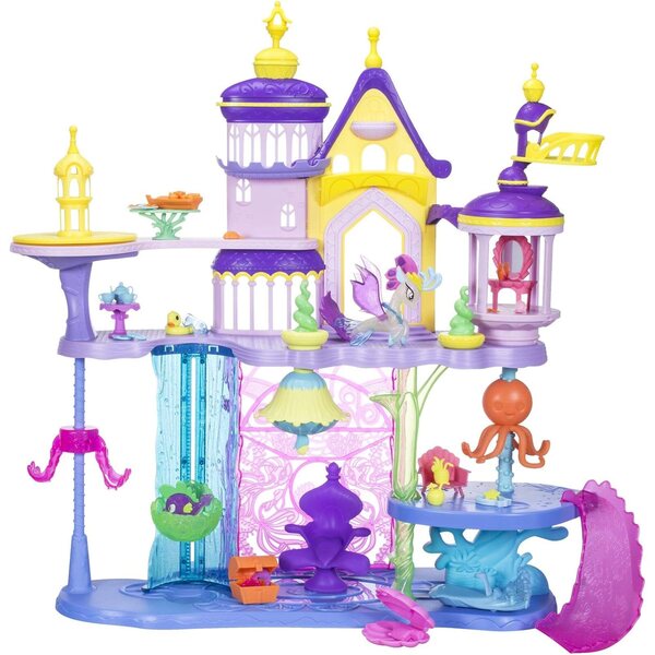My Little Pony Grand Chateau – 73 cm großes Spielset mit Pony-Meerjungfrau und 30 Zubehörteilen