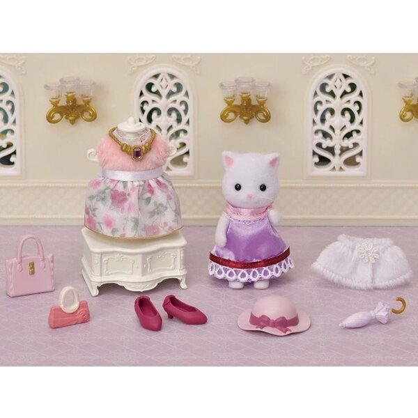 Sylvanian Families Valisette de Mode con Figurina Grande Sorella Gatto Persiano e Accessori