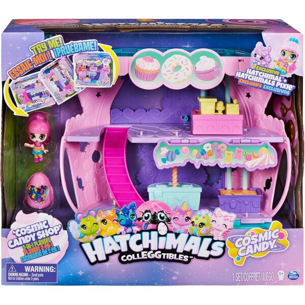 Hatchimals Cosmic Candy Shop: 2-in-1-Spielset mit Pixie und Zubehör für Kinder ab 5 Jahren