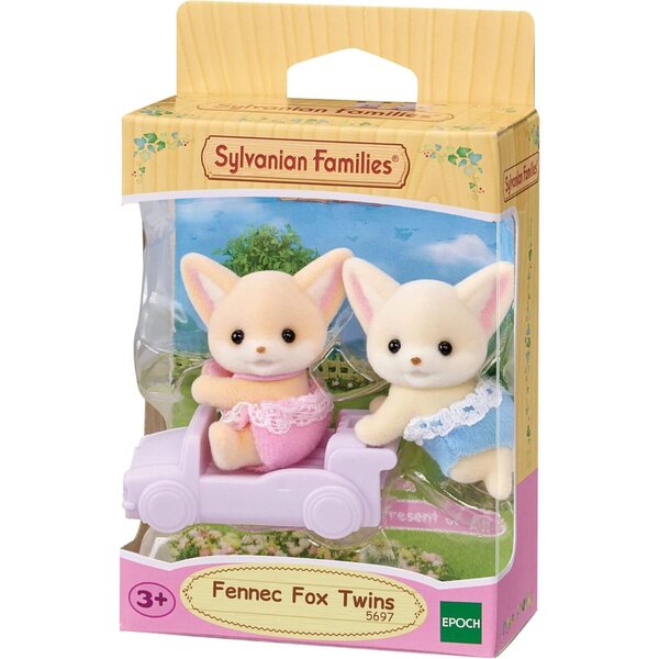 Sylvanian Families: Jumeaux Fennec mit Lokomotive und abnehmbarer Kleidung
