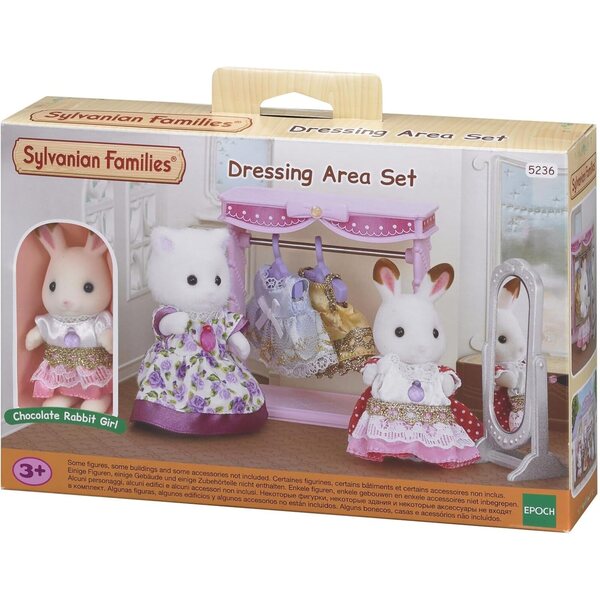 Sylvanian Families Set Dressing con Figurina Bambina Lapin Chocolat e 3 Vestiti Colorati