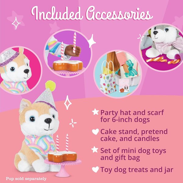 Ensemble Festa Compleanno per Cuccioli Glitter Girls 38 pezzi - Accessori Completi
