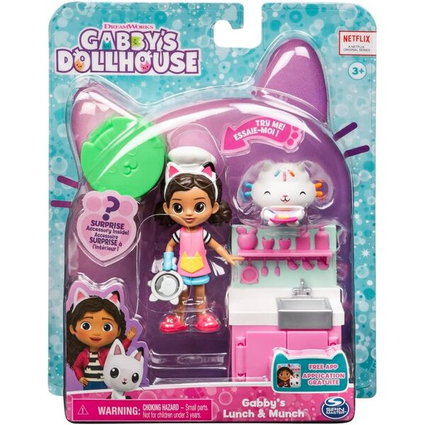 Gabby's Puppenhaus-Küchenset mit Figur und Zubehör für Kinder ab 3 Jahren