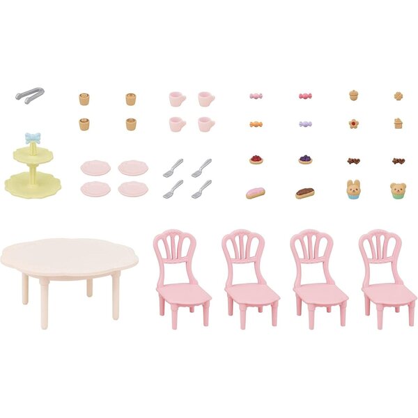 Sylvanian Families 35-teiliges Snack-Tischset für Kinder ab 3 Jahren