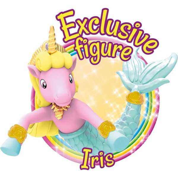 Galupy Mermaid Salon de beauté mit Licorne-Meerjungfrau-Figur und einzigartigen Accessoires