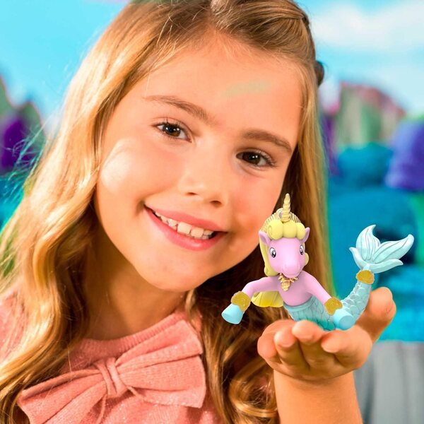 Galupy Mermaid Salon de beauté mit Licorne-Meerjungfrau-Figur und einzigartigen Accessoires